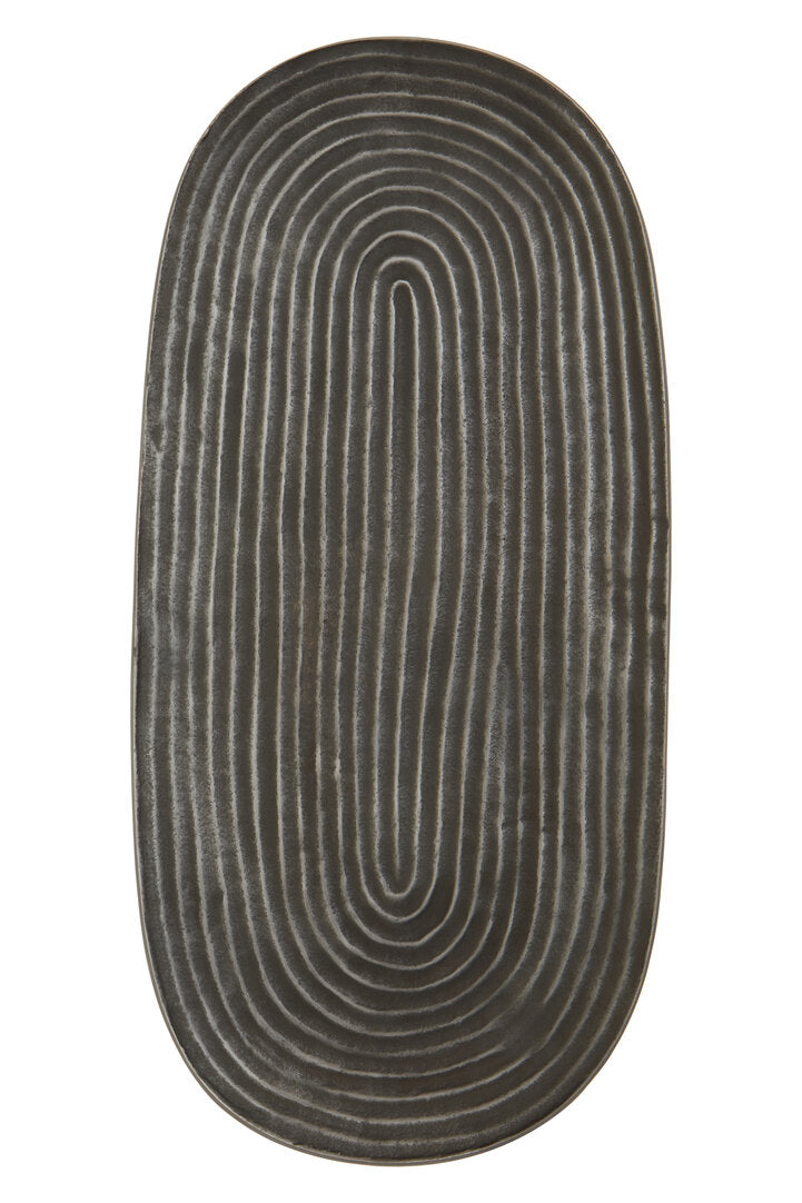 Axis Small Grey Oval Dish