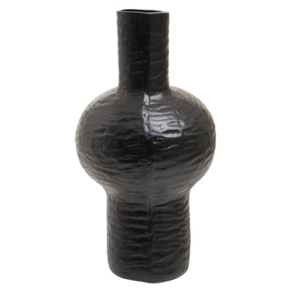 Bali Large Abstract Black Finish Vase