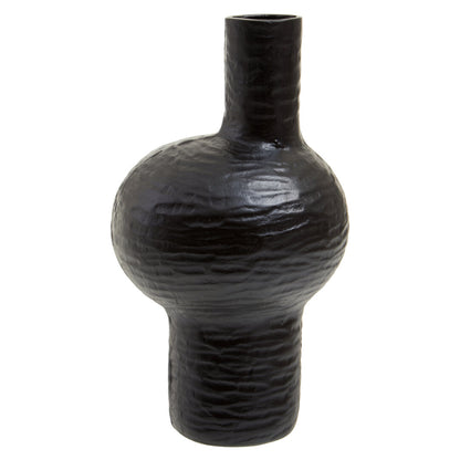 Bali Large Abstract Black Finish Vase