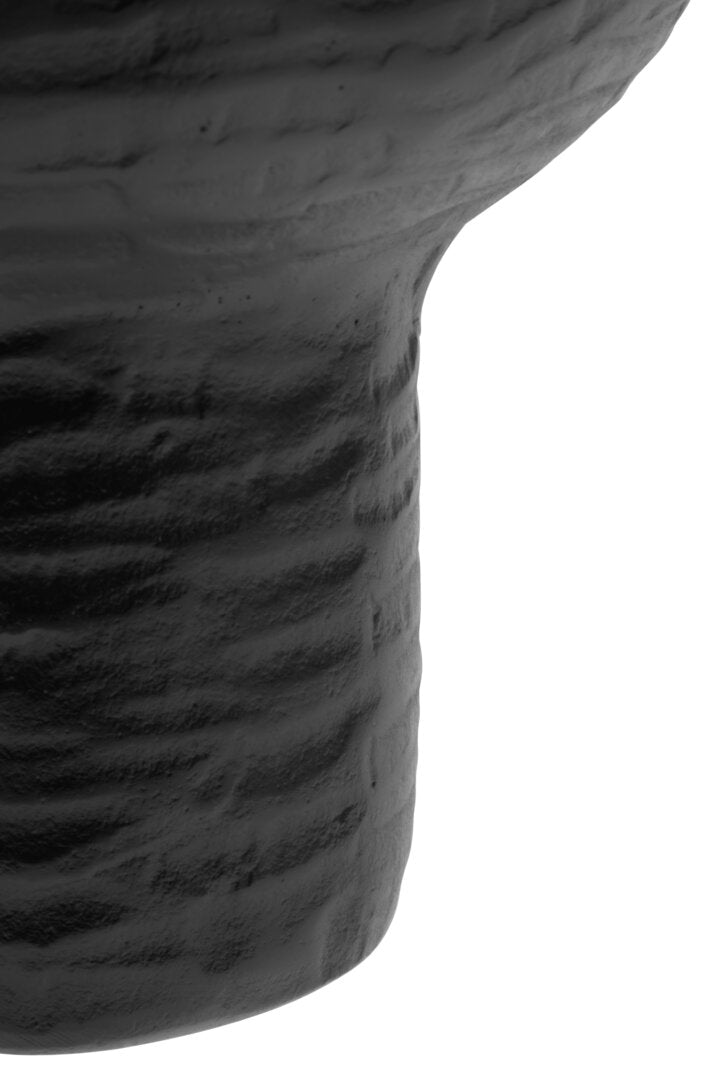Bali Large Abstract Black Finish Vase