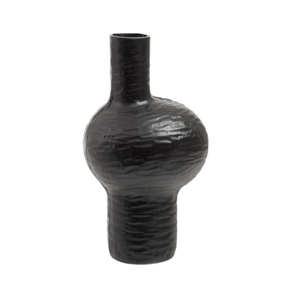 Bali Large Abstract Black Finish Vase