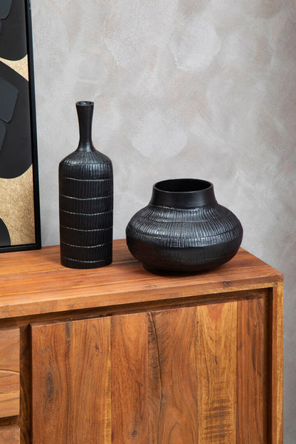 Bali Small Black Finish Vase