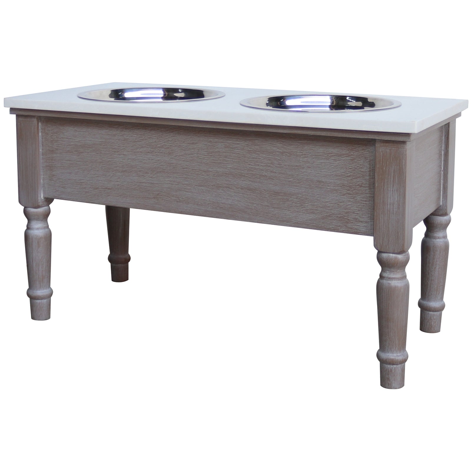 Serene Collection Pet Feeder Table - Storage Cabinets from the Quanta Home collection.