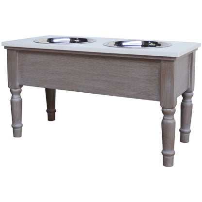 Serene Collection Pet Feeder Table - Storage Cabinets from the Quanta Home collection.