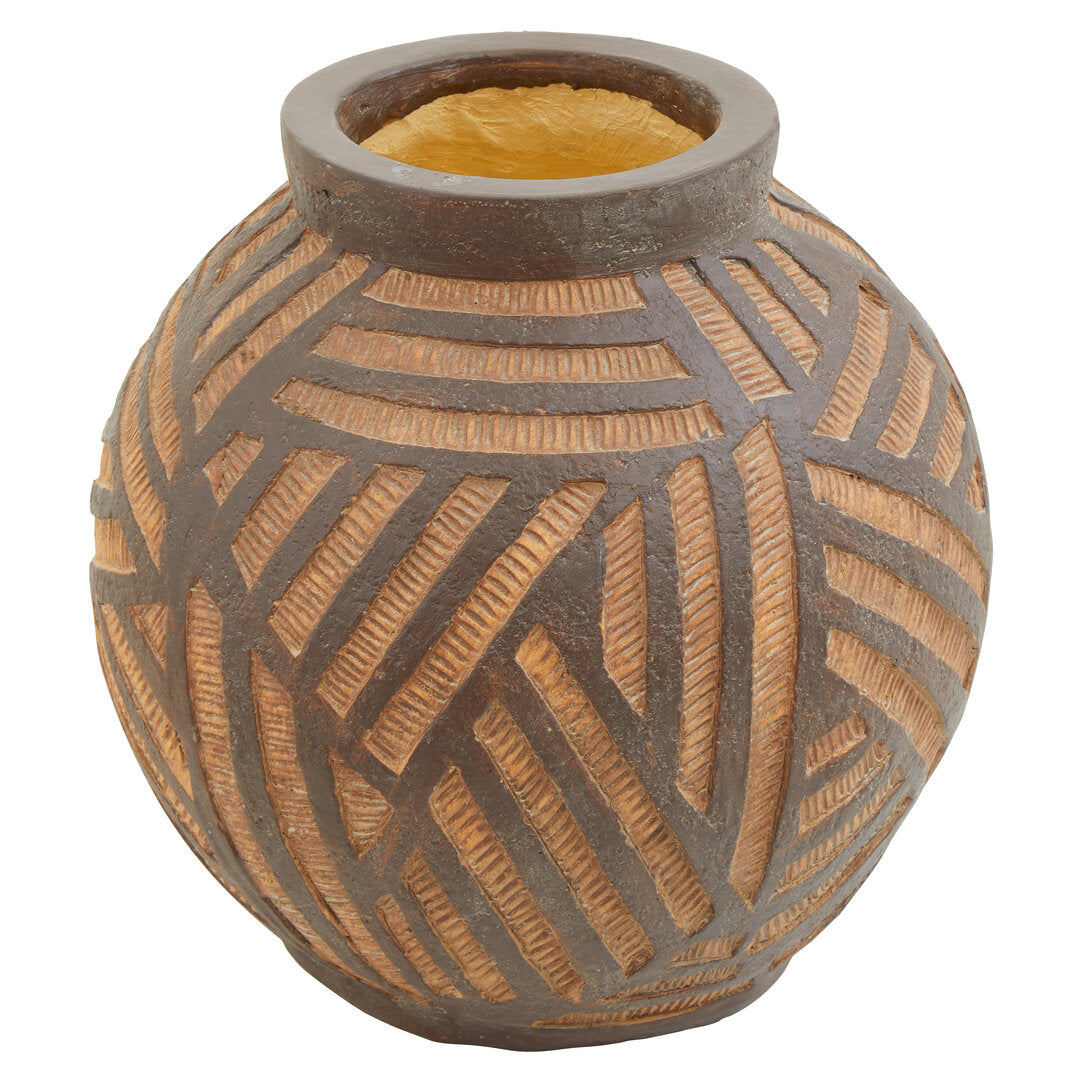 Manor Round Brown Planter