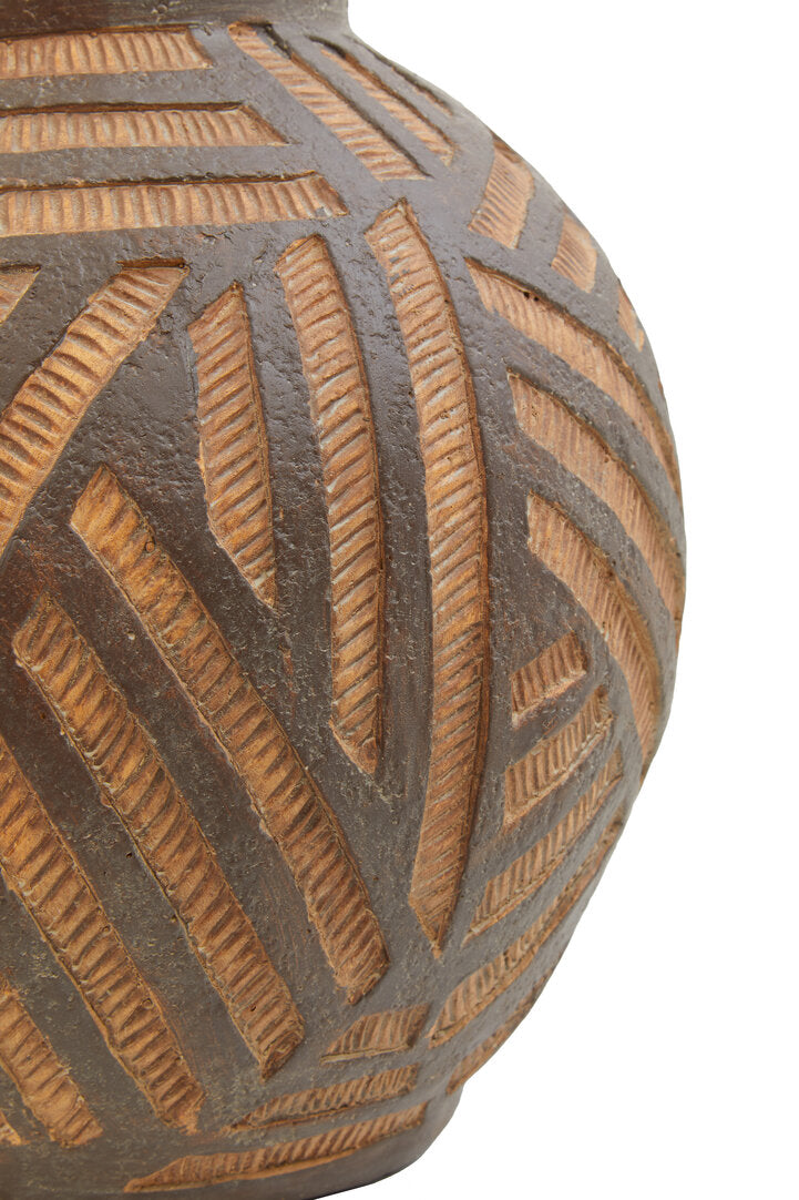 Manor Round Brown Planter