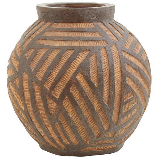 Manor Round Brown Planter
