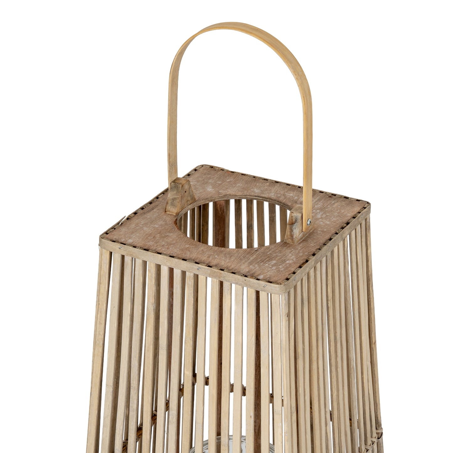 Large Silo Wicker Lantern With Glass Holder - Candle Holders from the Quanta Home collection.