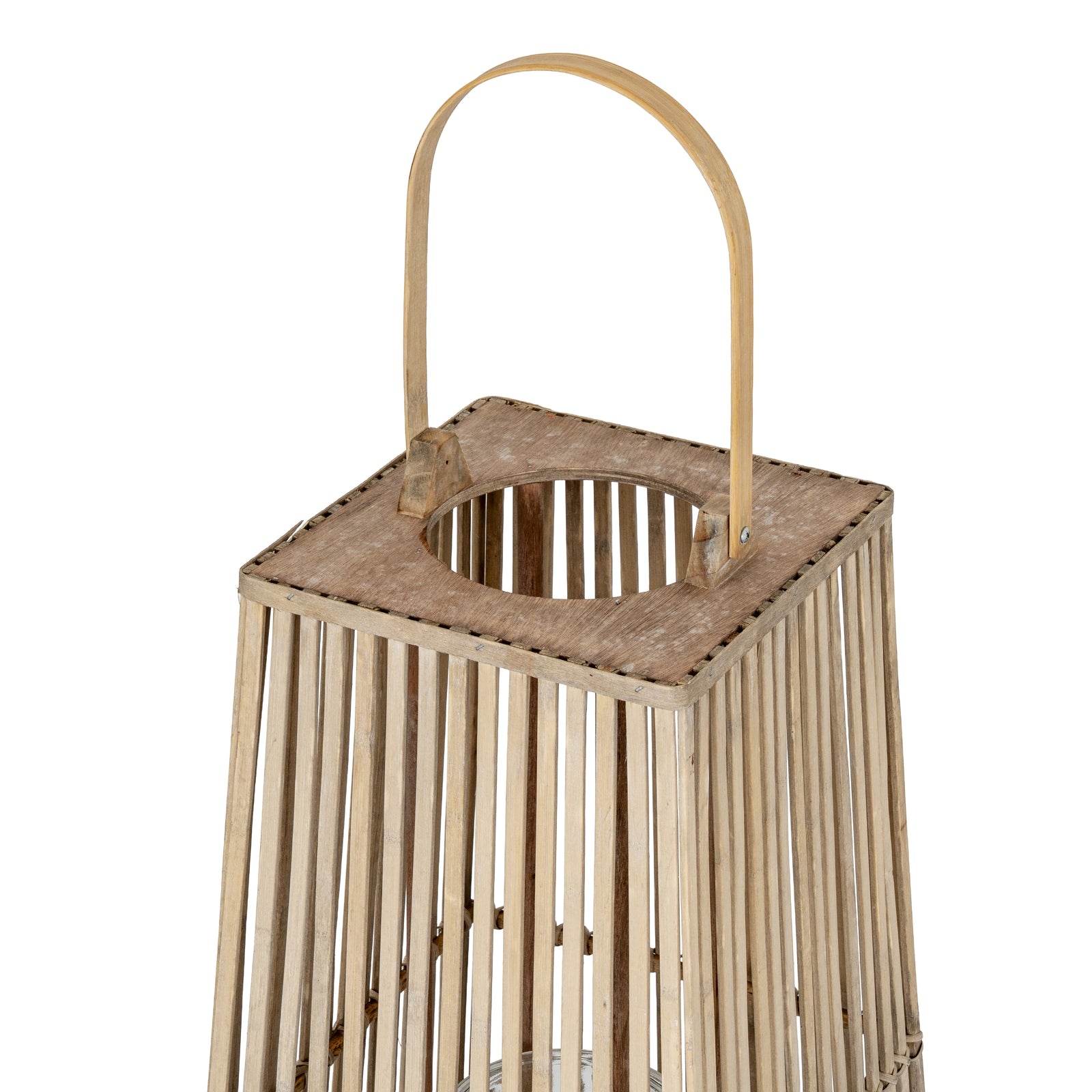Large Silo Wicker Lantern With Glass Holder - Candle Holders from the Quanta Home collection.