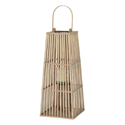 Medium Silo Wicker Lantern With Glass Holder - Candle Holders from the Quanta Home collection.