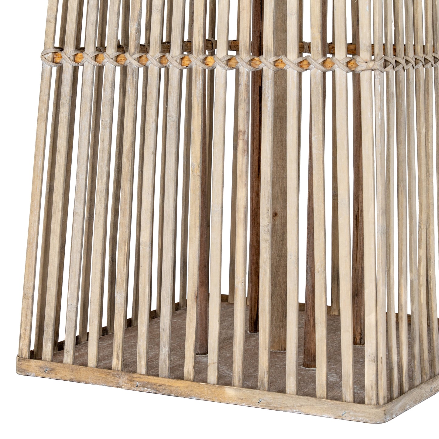 Medium Silo Wicker Lantern With Glass Holder - Candle Holders from the Quanta Home collection.