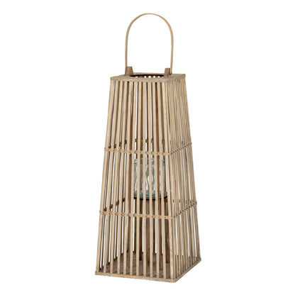Medium Silo Wicker Lantern With Glass Holder - Candle Holders from the Quanta Home collection.