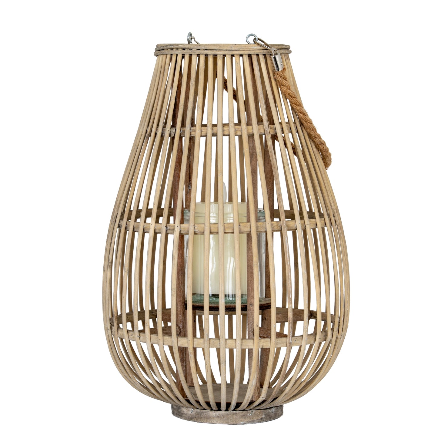 Medium Ellipse Lantern With Glass Holder - Candle Holders from the Quanta Home collection.