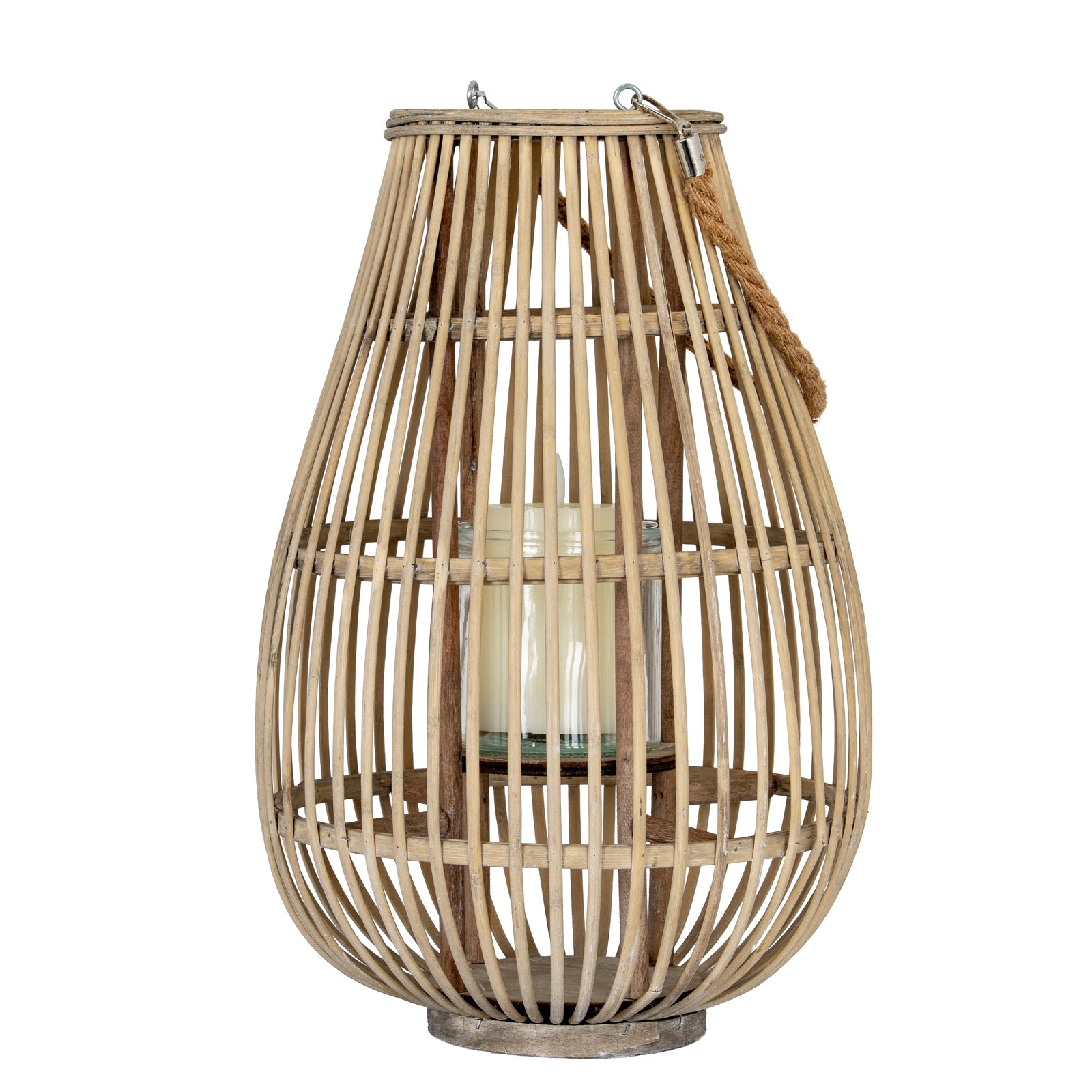 Medium Ellipse Lantern With Glass Holder - Candle Holders from the Quanta Home collection.