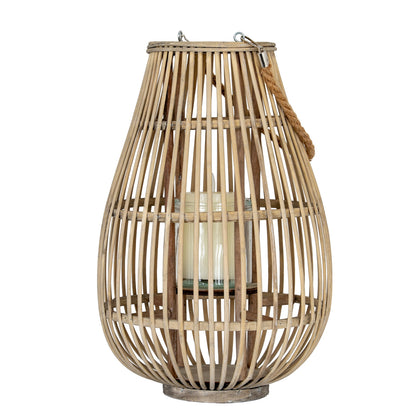Medium Ellipse Lantern With Glass Holder - Candle Holders from the Quanta Home collection.