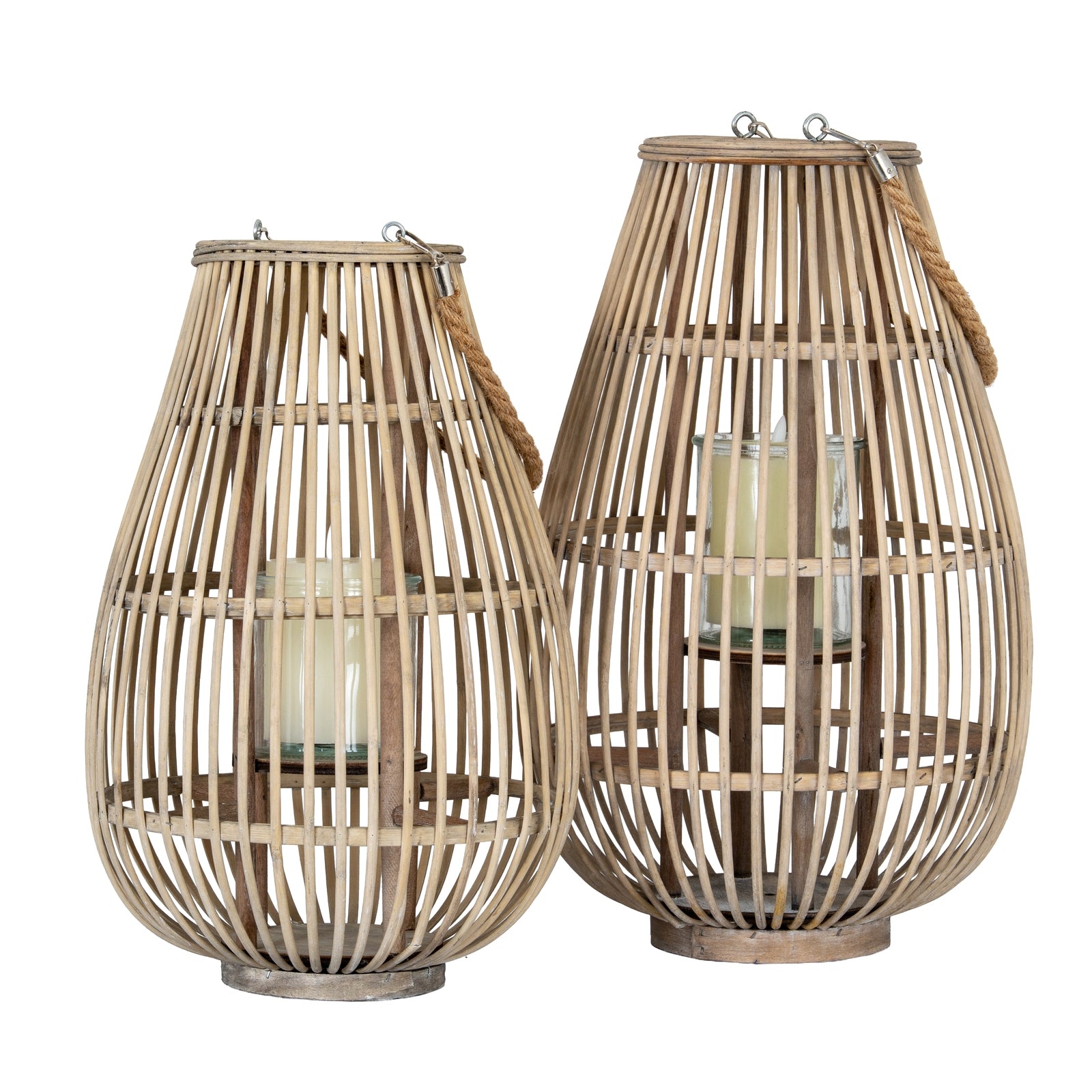 Medium Ellipse Lantern With Glass Holder - Candle Holders from the Quanta Home collection.