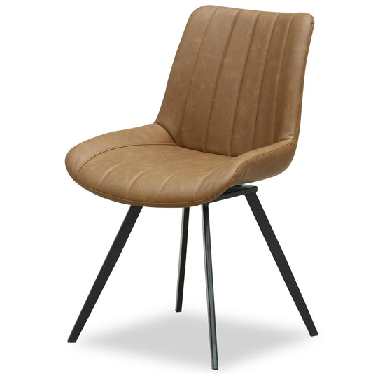 Malmo Tan Swivel Dining Chair - Dining Chairs from the Quanta Home collection.