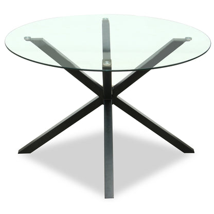 Monza Round Glass Dining Table - Dining Tables from the Quanta Home collection.