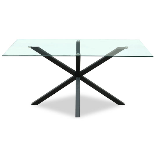 Monza Rectangular Glass Dining Table - Dining Tables from the Quanta Home collection.