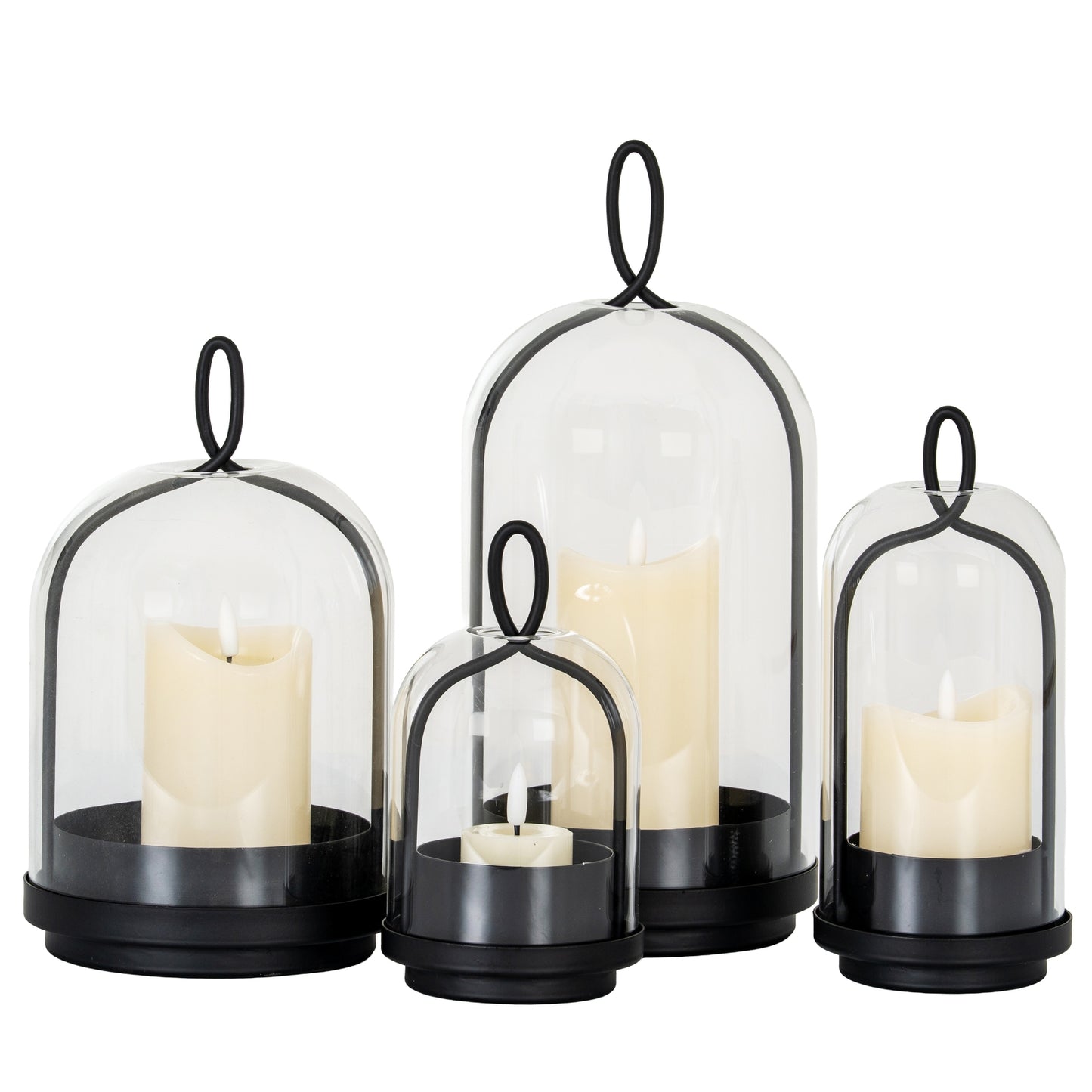 Nyx Large Candle Holder With Glass Cloche - Candle Holders from the Quanta Home collection.