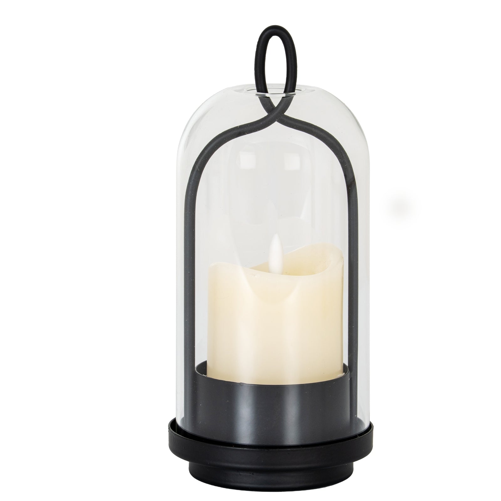 Nyx Medium Candle Holder With Glass Cloche - Candle Holders from the Quanta Home collection.