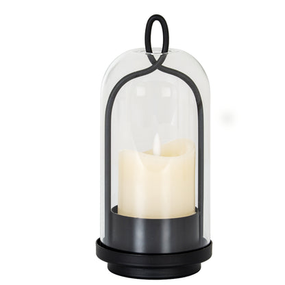 Nyx Medium Candle Holder With Glass Cloche - Candle Holders from the Quanta Home collection.