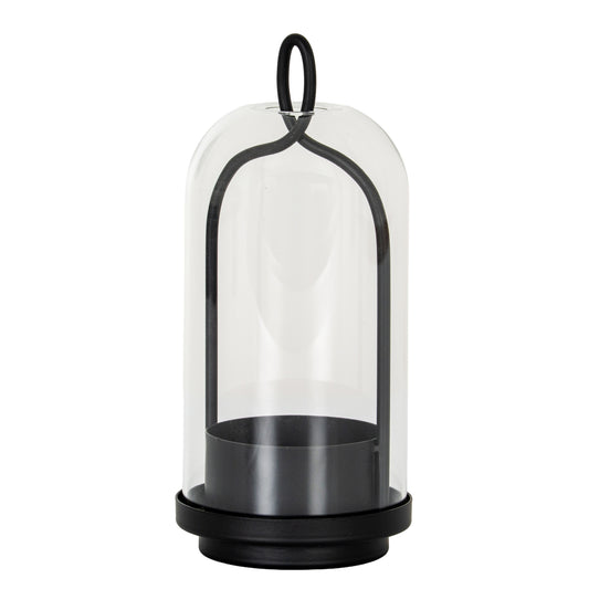 Nyx Medium Candle Holder With Glass Cloche - Candle Holders from the Quanta Home collection.