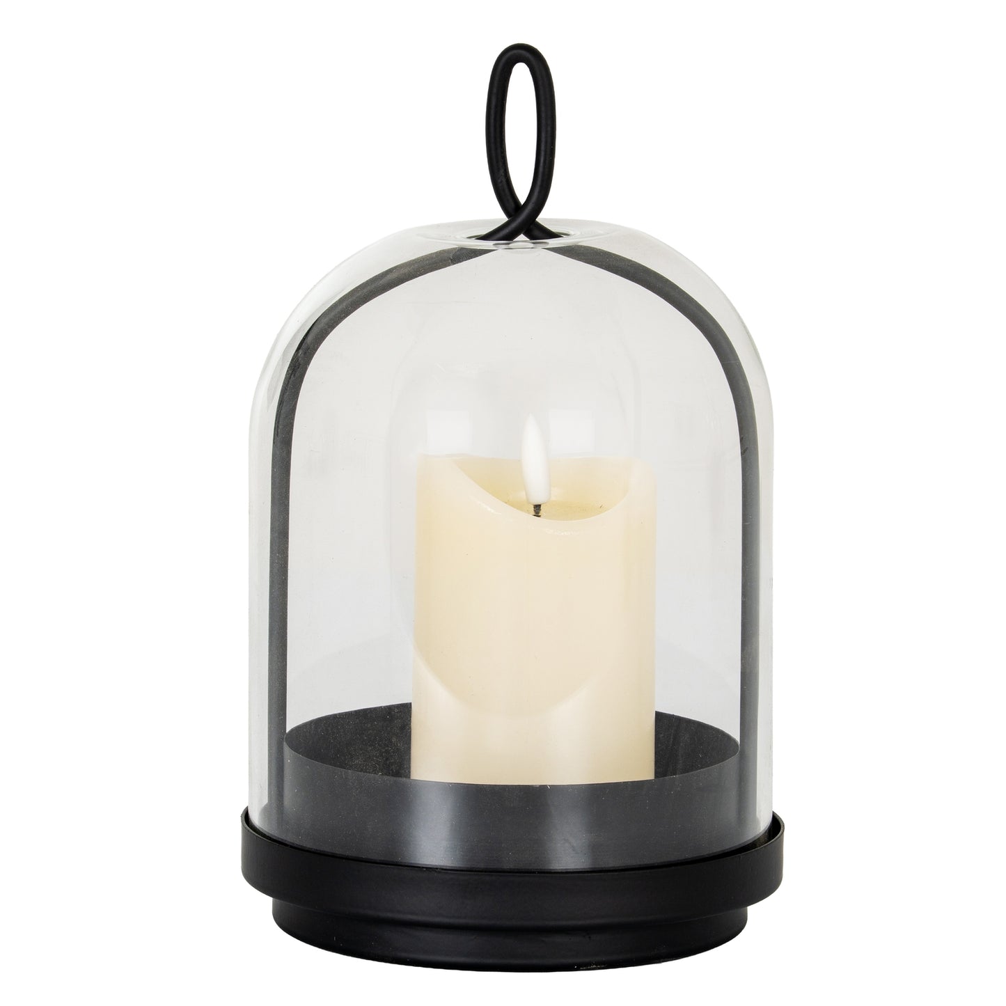 Nysa Medium Candle Holder With Glass Cloche - Candle Holders from the Quanta Home collection.