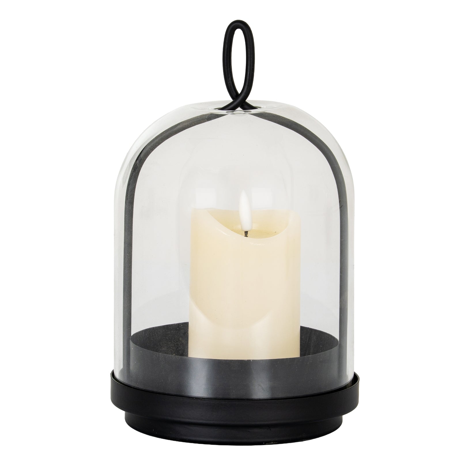 Nysa Medium Candle Holder With Glass Cloche - Candle Holders from the Quanta Home collection.