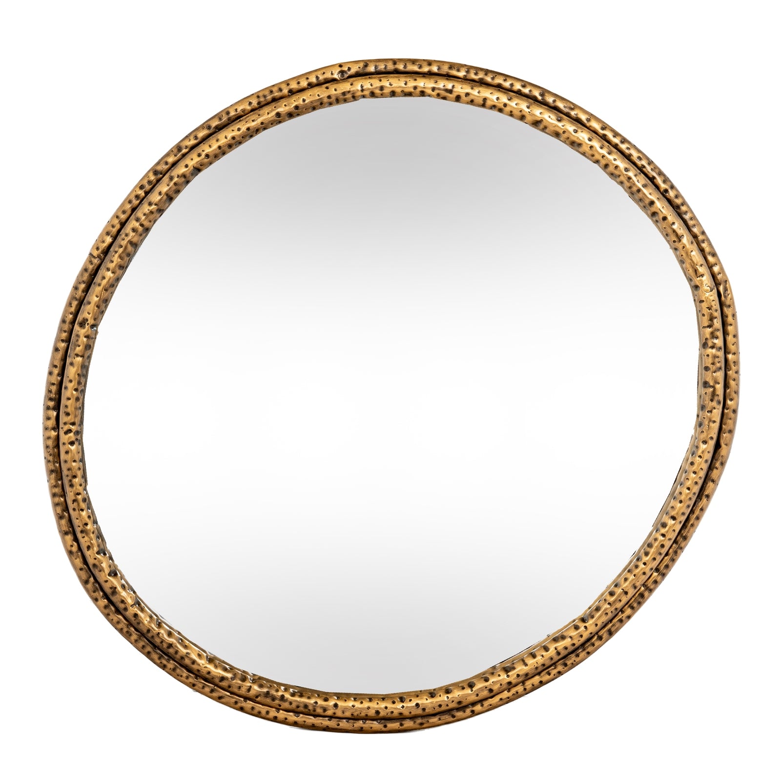 Nahla Medium Mirror With Dimpled Frame - Wall Mirrors from the Quanta Home collection.