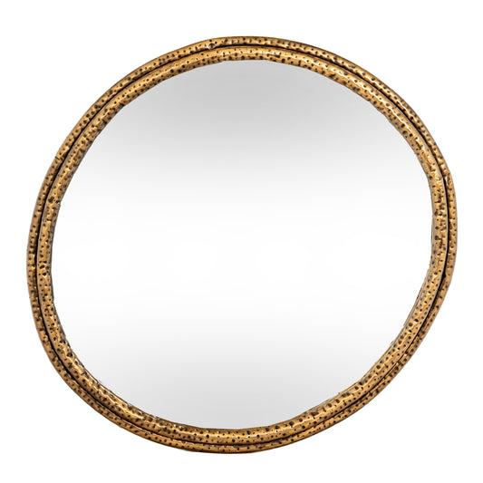 Nahla Medium Mirror With Dimpled Frame - Wall Mirrors from the Quanta Home collection.