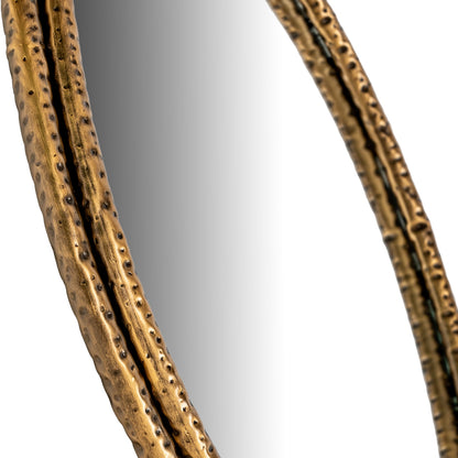 Nahla Small Mirror With Dimpled Frame - Wall Mirrors from the Quanta Home collection.