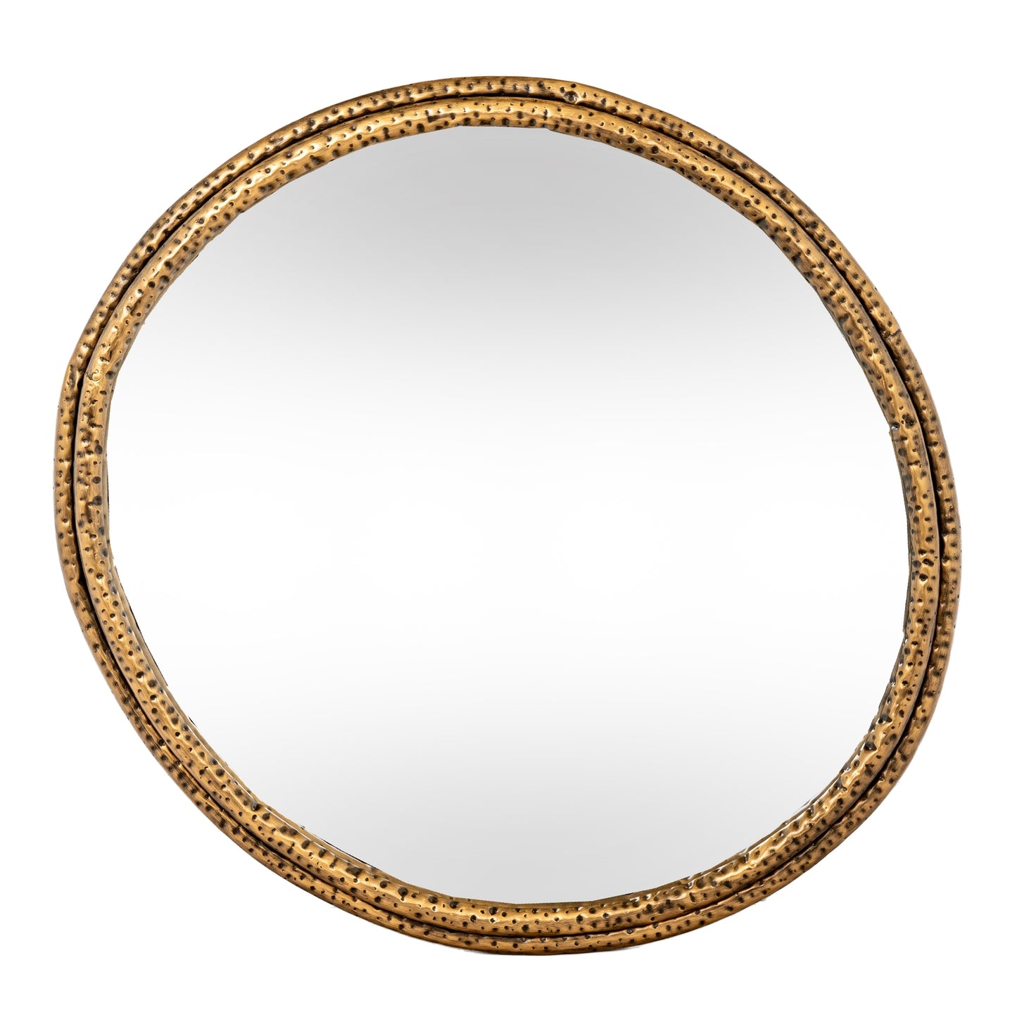 Nahla Small Mirror With Dimpled Frame - Wall Mirrors from the Quanta Home collection.
