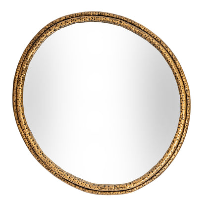 Nahla Large Mirror With Dimpled Frame - Wall Mirrors from the Quanta Home collection.