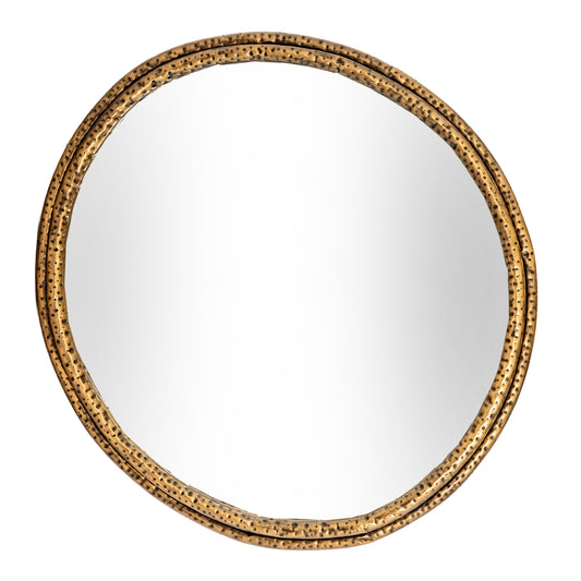 Nahla Large Mirror With Dimpled Frame - Wall Mirrors from the Quanta Home collection.