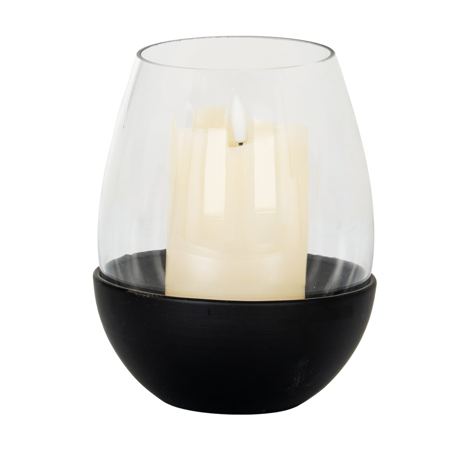 Neris Large Candle Holder With Glass Goblet - Candle Holders from the Quanta Home collection.