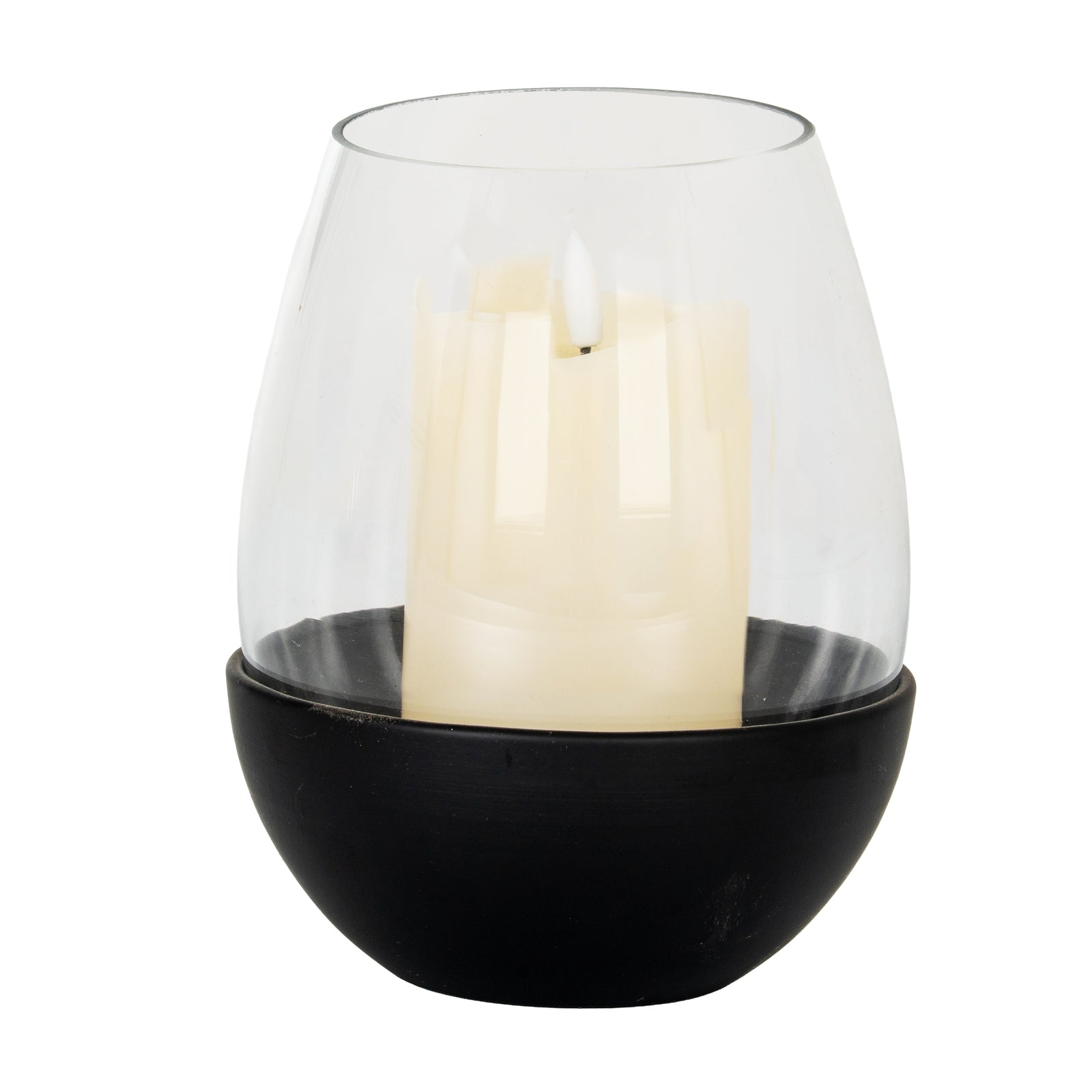 Neris Large Candle Holder With Glass Goblet - Candle Holders from the Quanta Home collection.