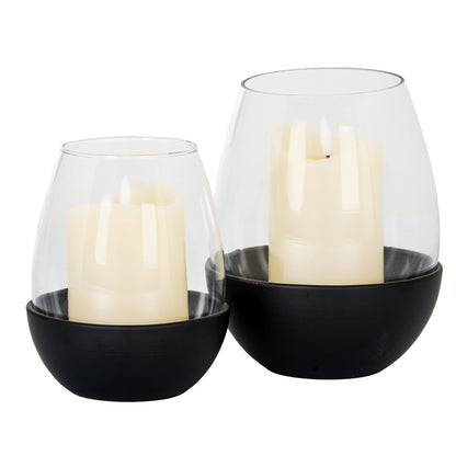 Neris Large Candle Holder With Glass Goblet - Candle Holders from the Quanta Home collection.