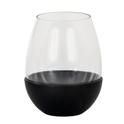 Neris Large Candle Holder With Glass Goblet - Candle Holders from the Quanta Home collection.