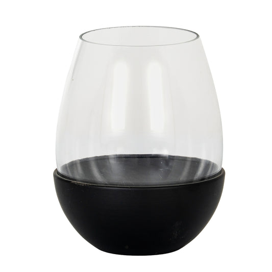 Neris Large Candle Holder With Glass Goblet - Candle Holders from the Quanta Home collection.