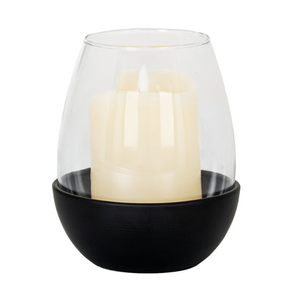 Neris Medium Candle Holder With Glass Goblet - Candle Holders from the Quanta Home collection.
