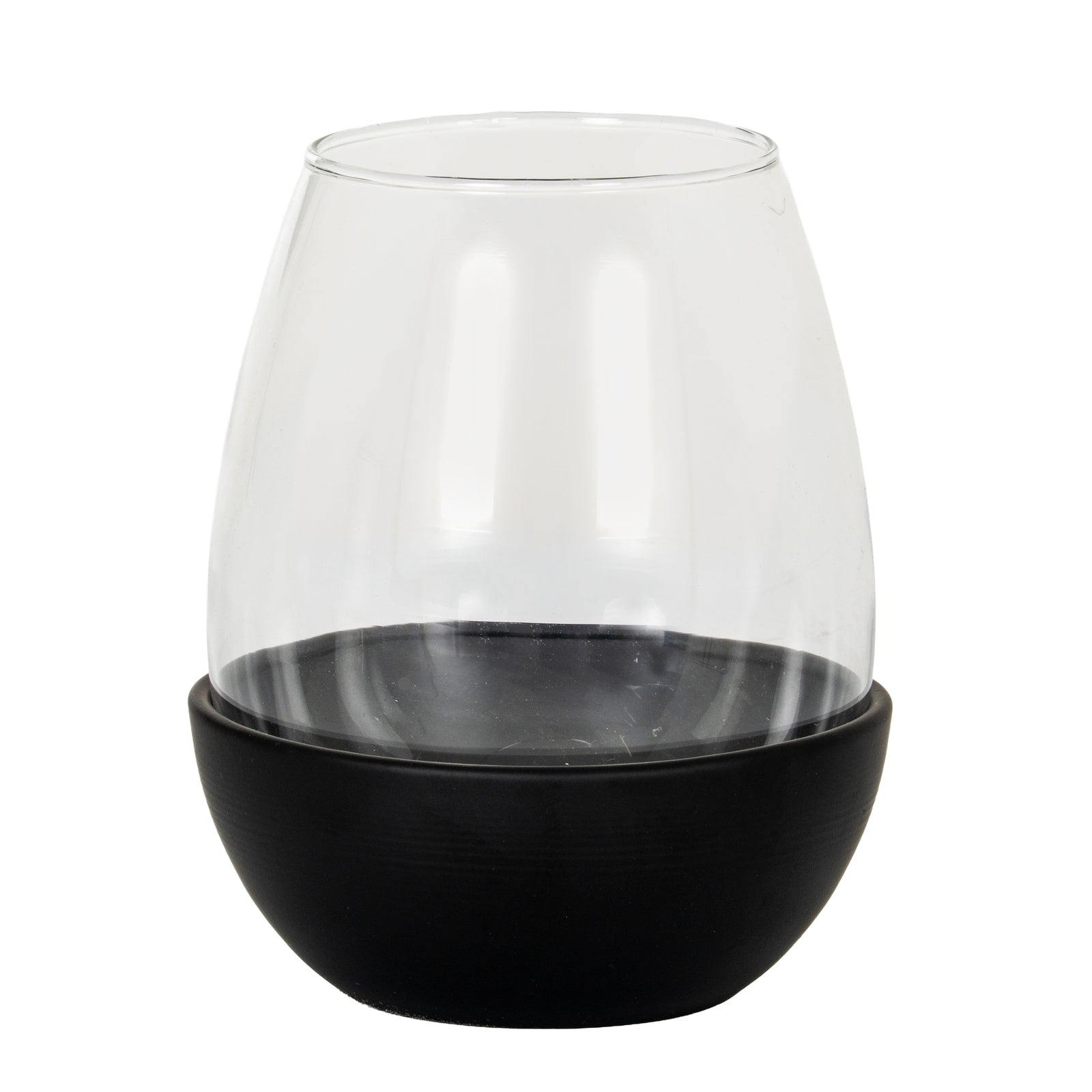 Neris Medium Candle Holder With Glass Goblet - Candle Holders from the Quanta Home collection.