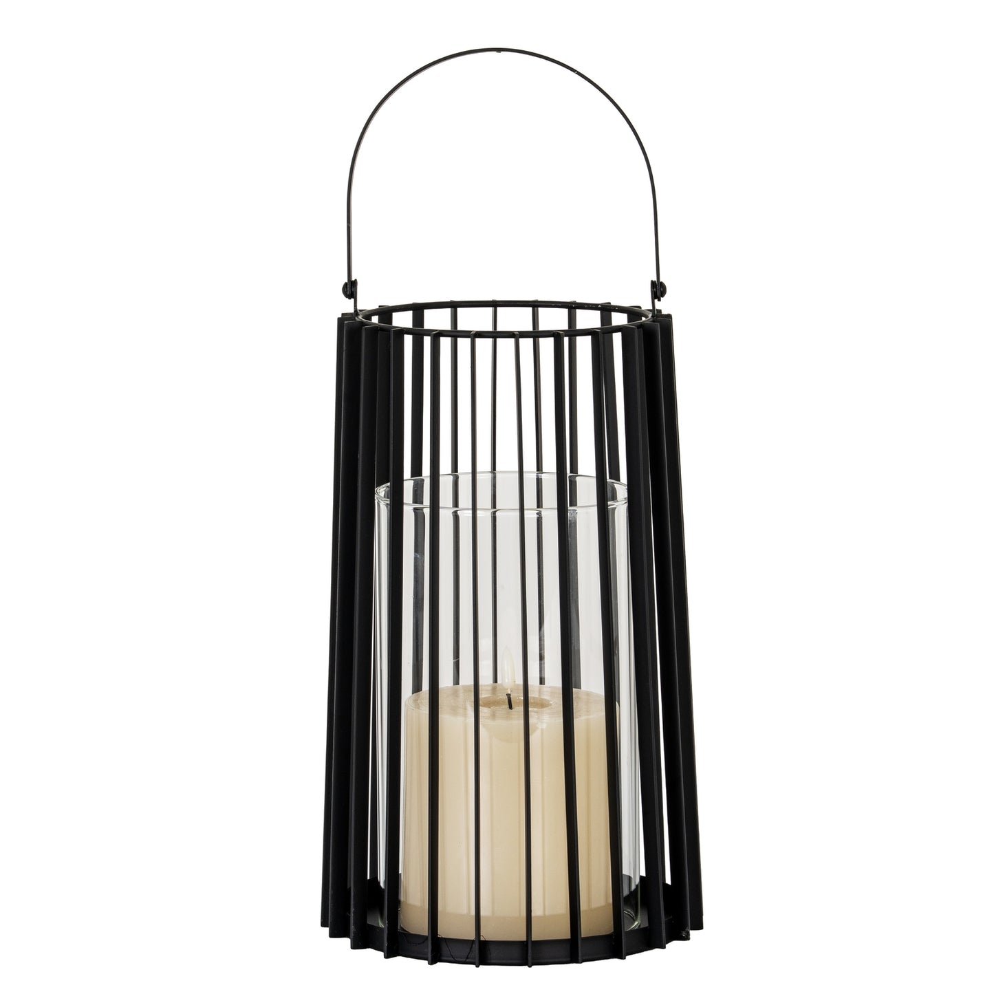 Lynk Large Lantern With Handle And Glass Candle Holder - Candle Holders from the Quanta Home collection.