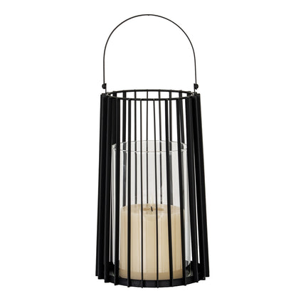 Lynk Large Lantern With Handle And Glass Candle Holder - Candle Holders from the Quanta Home collection.