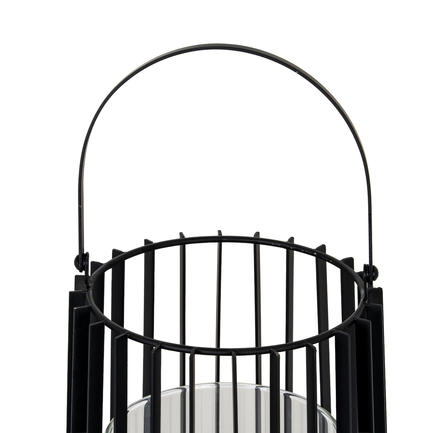Lynk Large Lantern With Handle And Glass Candle Holder - Candle Holders from the Quanta Home collection.