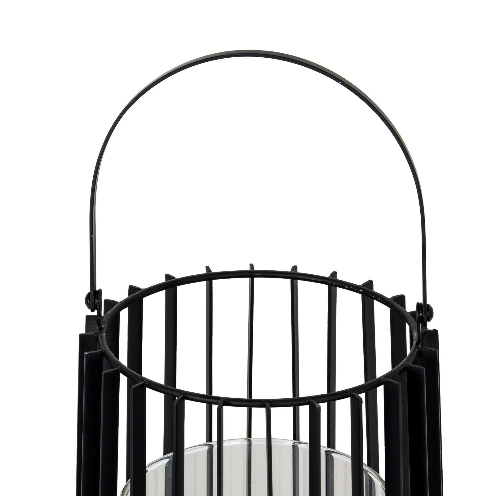 Lynk Large Lantern With Handle And Glass Candle Holder - Candle Holders from the Quanta Home collection.