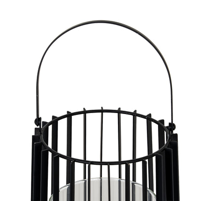 Lynk Large Lantern With Handle And Glass Candle Holder - Candle Holders from the Quanta Home collection.