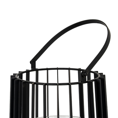 Lynk Large Lantern With Handle And Glass Candle Holder - Candle Holders from the Quanta Home collection.
