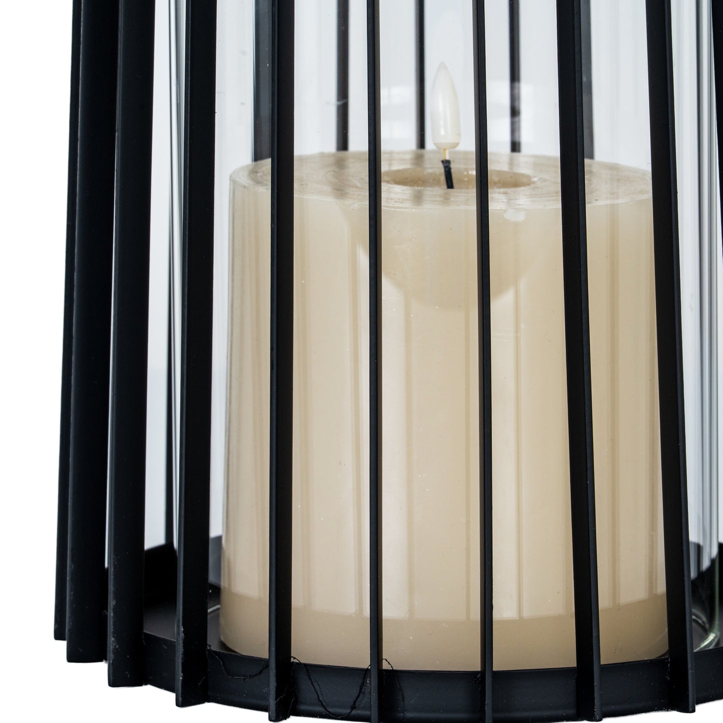 Lynk Large Lantern With Handle And Glass Candle Holder - Candle Holders from the Quanta Home collection.