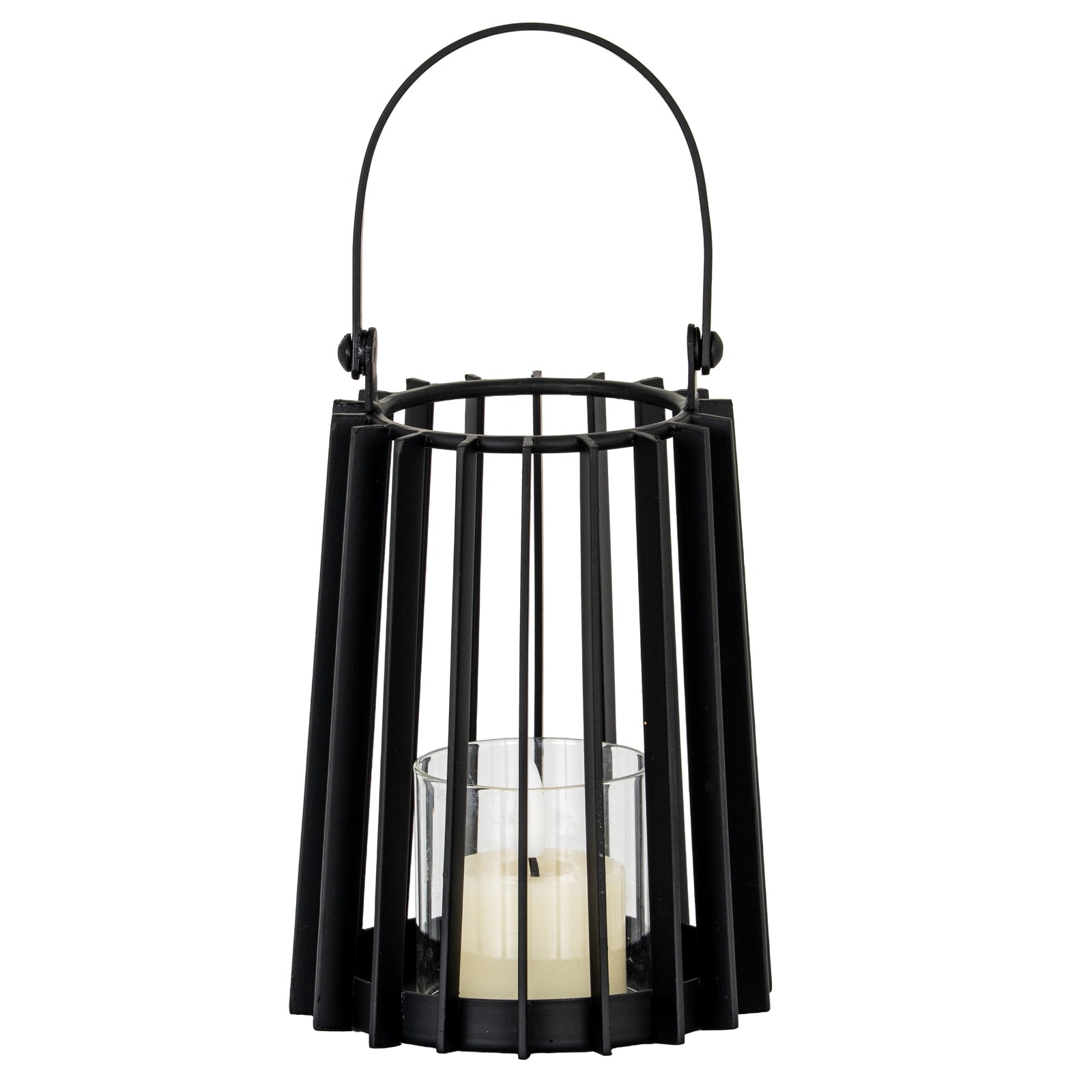 Lynk Small Lantern With Handle And Glass Candle Holder - Candle Holders from the Quanta Home collection.